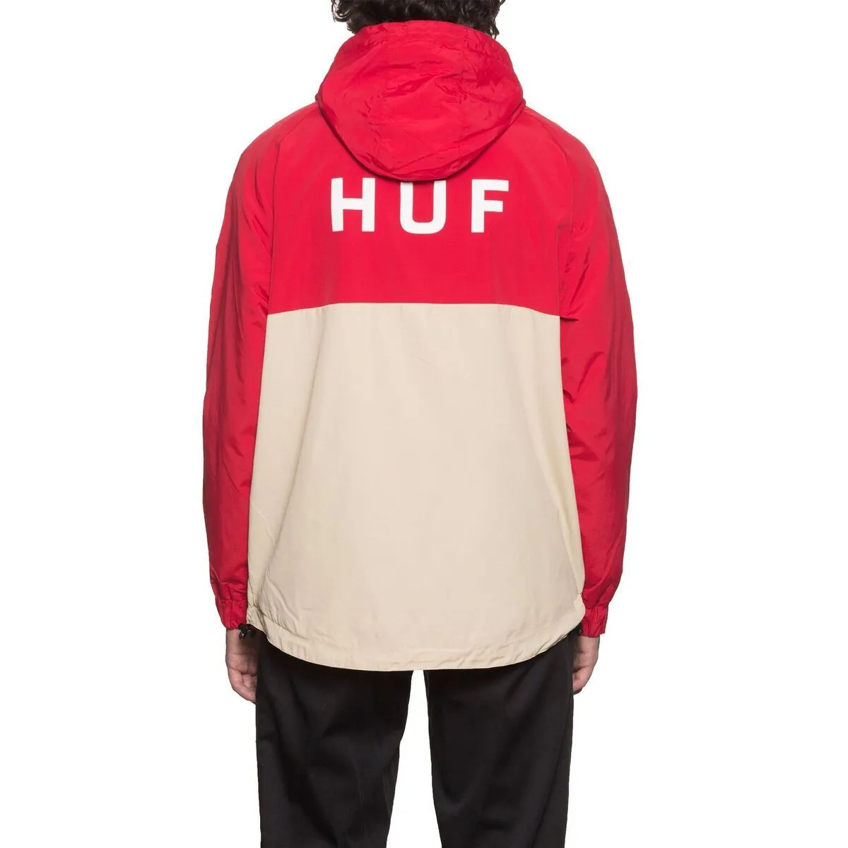 HUF STANDARD SHELL JACKET // RED/TAN