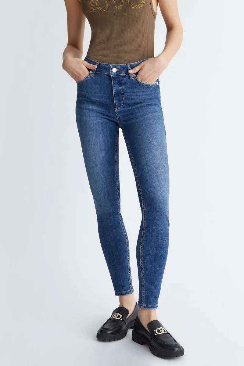 Jeans skinny bottom up donna Denim