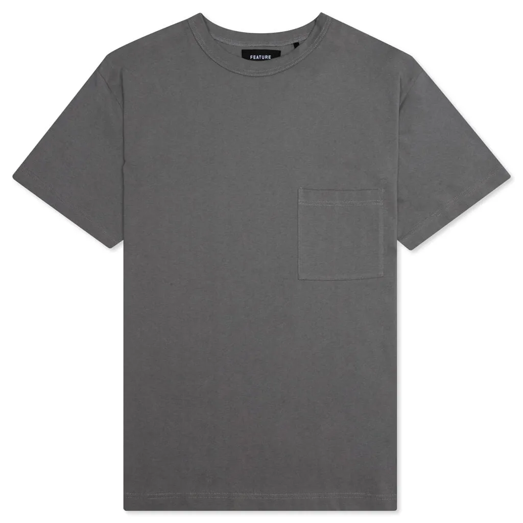 Jersey Braque Pocket Tee - Charcoal