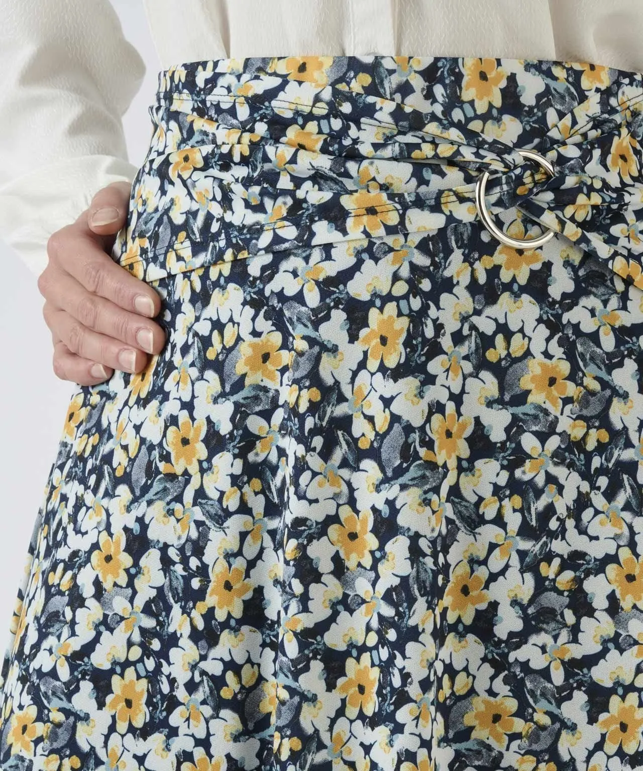 Jersey Floral Skirt