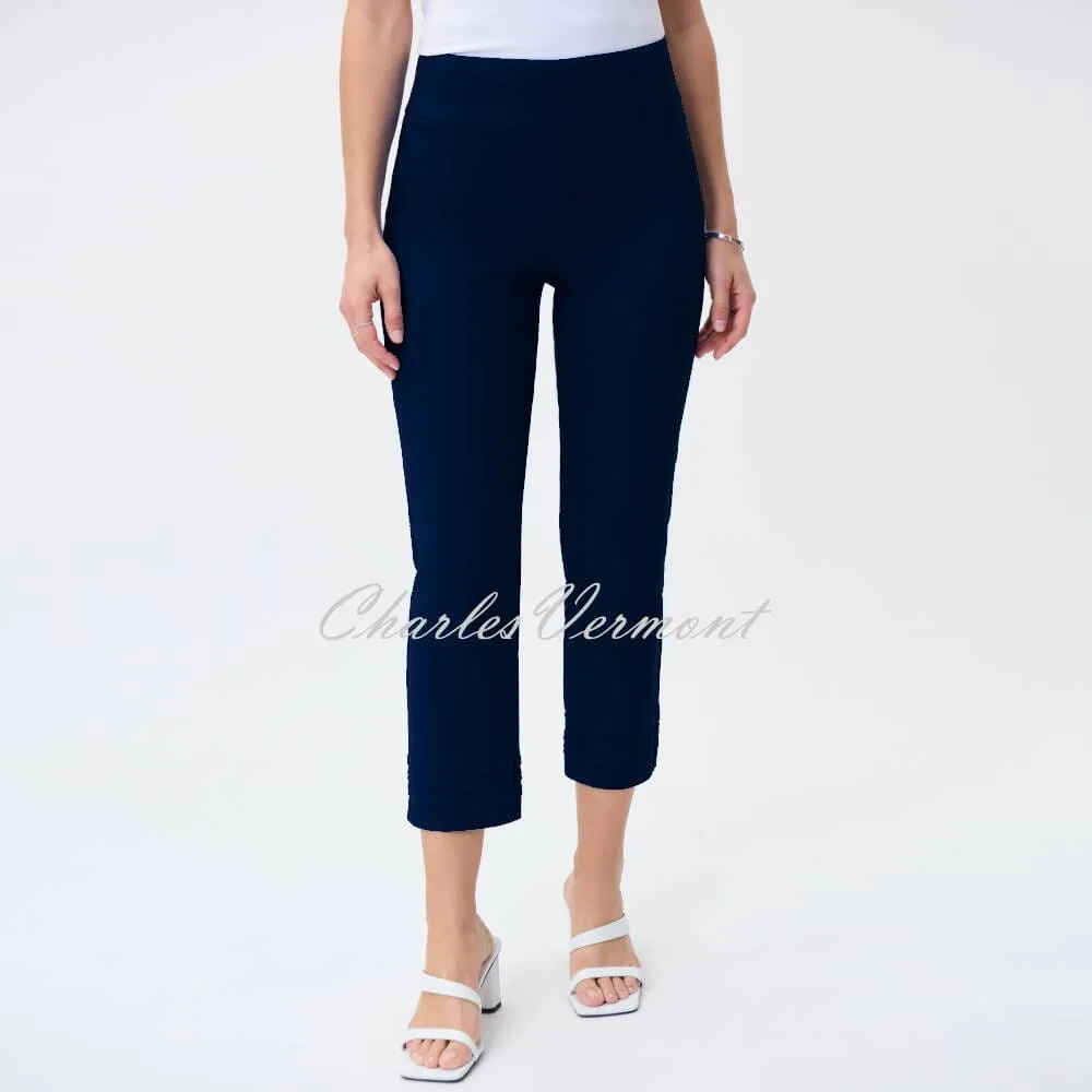 Joseph Ribkoff Cropped Trouser with Ankle Detail - Style 231029 (Midnight Blue)