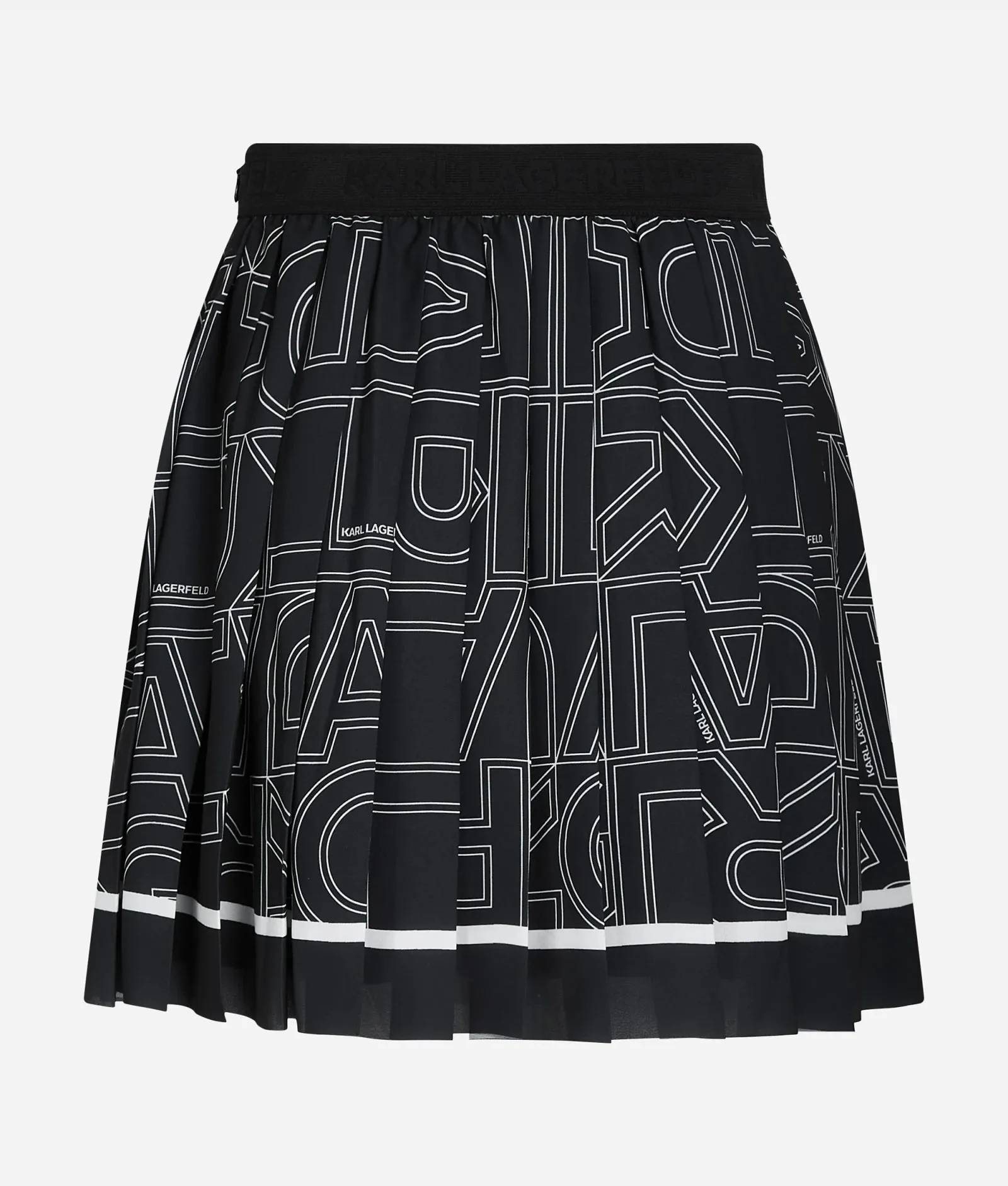 Karl Lagerfeld 235W1205 Pleated Printed Mini Skirt