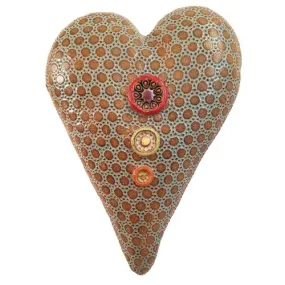 Katie's Pajamas Heart in Blue Ceramic Wall Art