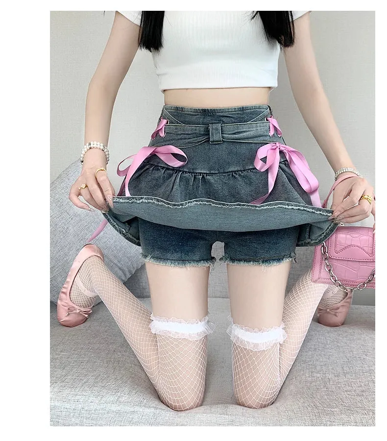 Kawaii Princess Mini Skirt with Build-in Shorts