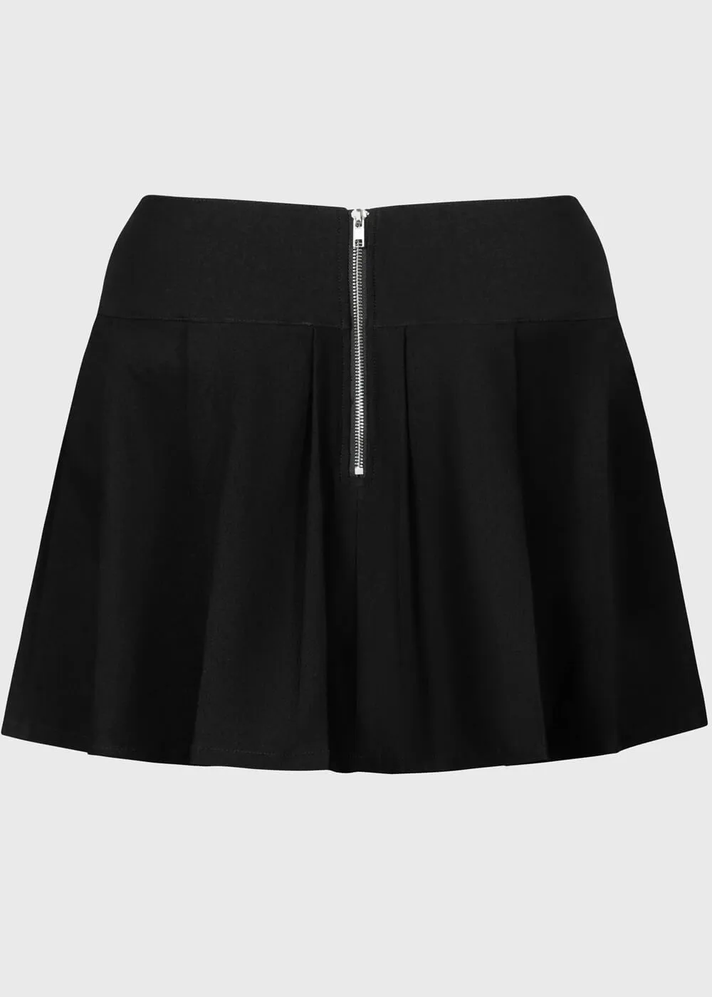 Killstar Little Vampurr Cat Pleated Skirt Black