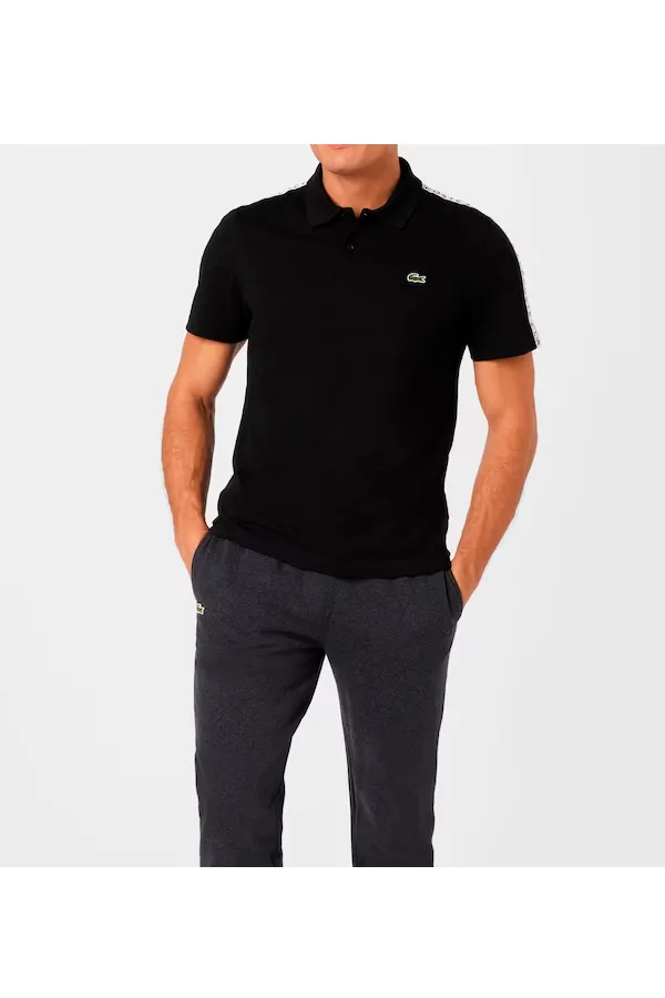 Lacoste Sport Tape Polo Black