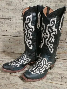 Ladies Black Shimmer Boots