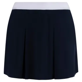 Ladies Puma Club Pleated Golf Skirt Navy/White