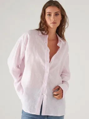 Linen Boyfriend Shirt - Pixie