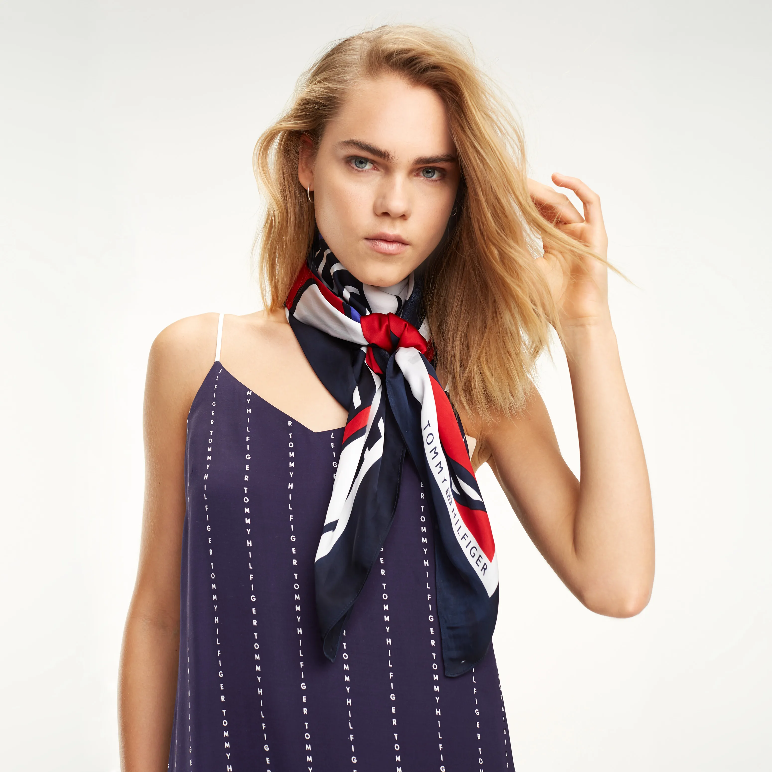 Logo Print Viscose Scarf | Scarves | Tommy Hilfiger