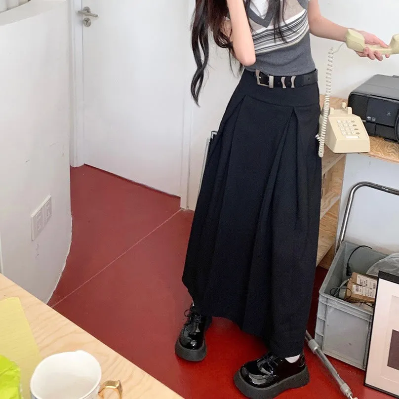 Long Pleated Skirt