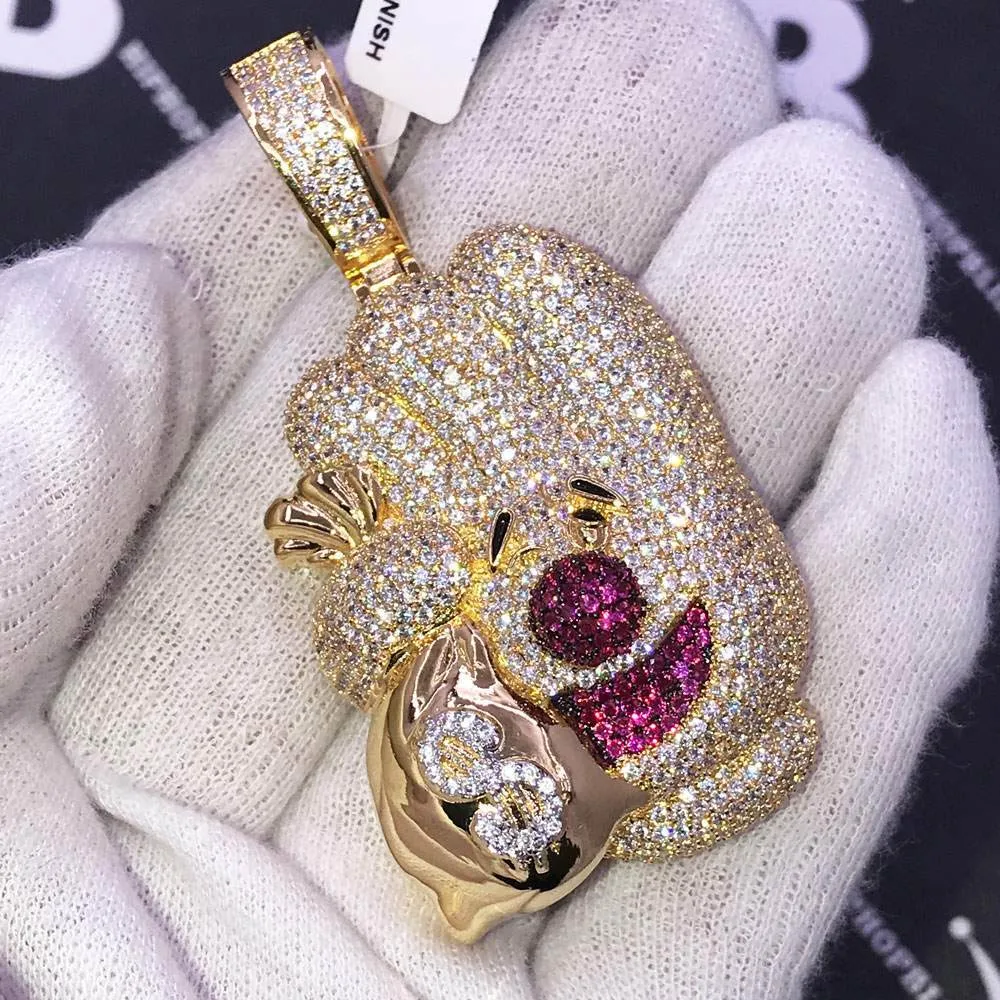 Money Glove CZ Hip Hop Bling Bling Pendant