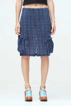 MONOGRAM PLEATED SKIRT