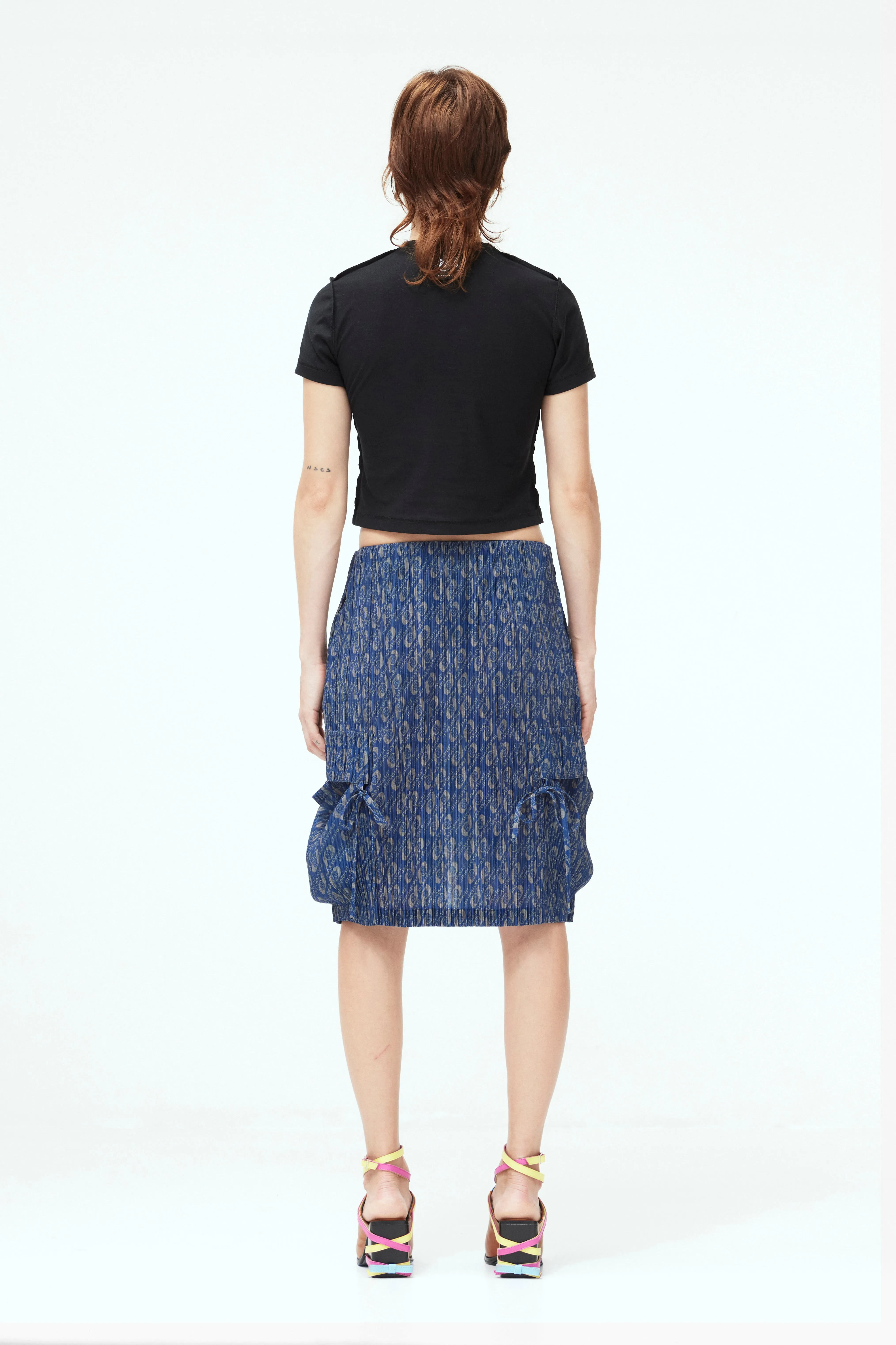 MONOGRAM PLEATED SKIRT