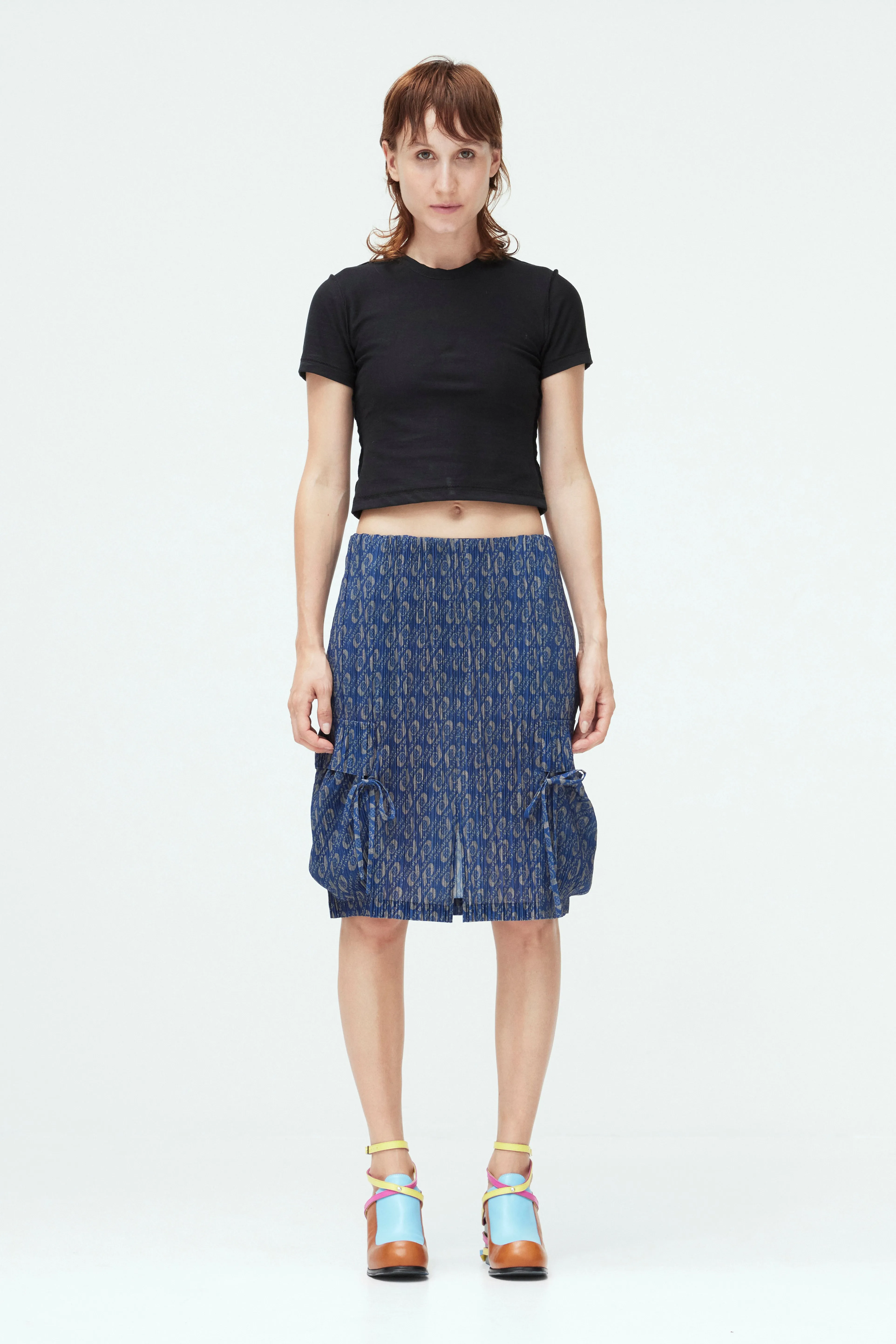 MONOGRAM PLEATED SKIRT