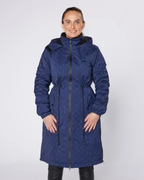 NEW DryStyle Waterproof Fleece Lined Coat - Navy Stirrup Print