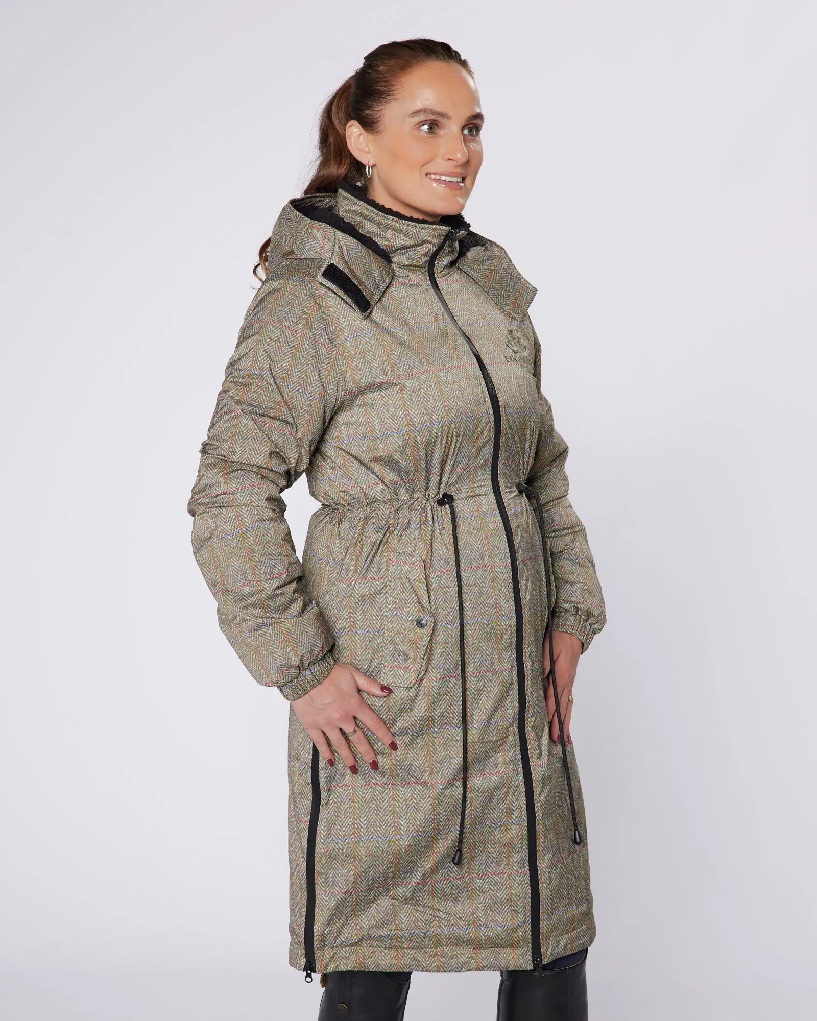 NEW DryStyle Waterproof Fleece Lined Coat - Tweed Effect