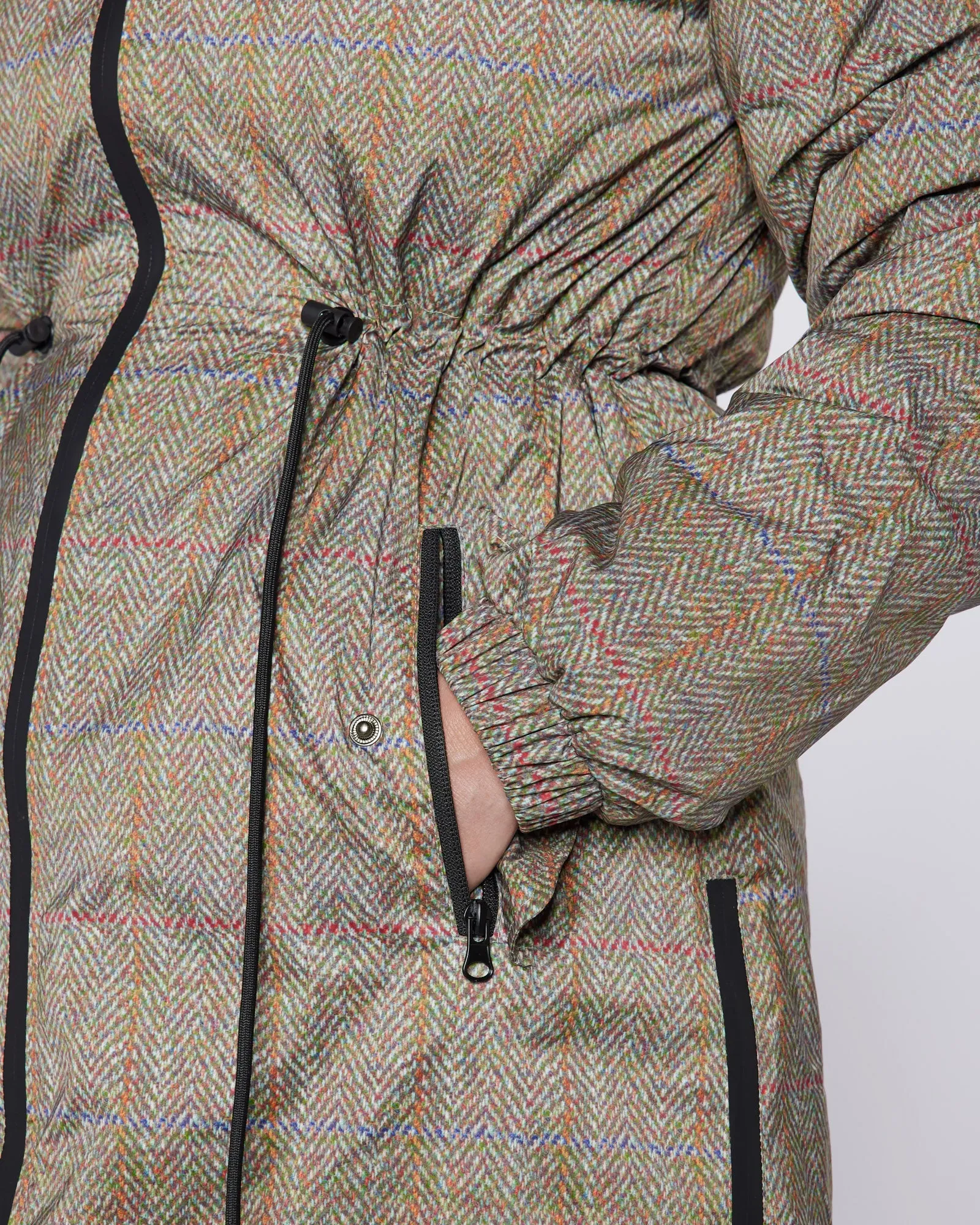 NEW DryStyle Waterproof Fleece Lined Coat - Tweed Effect