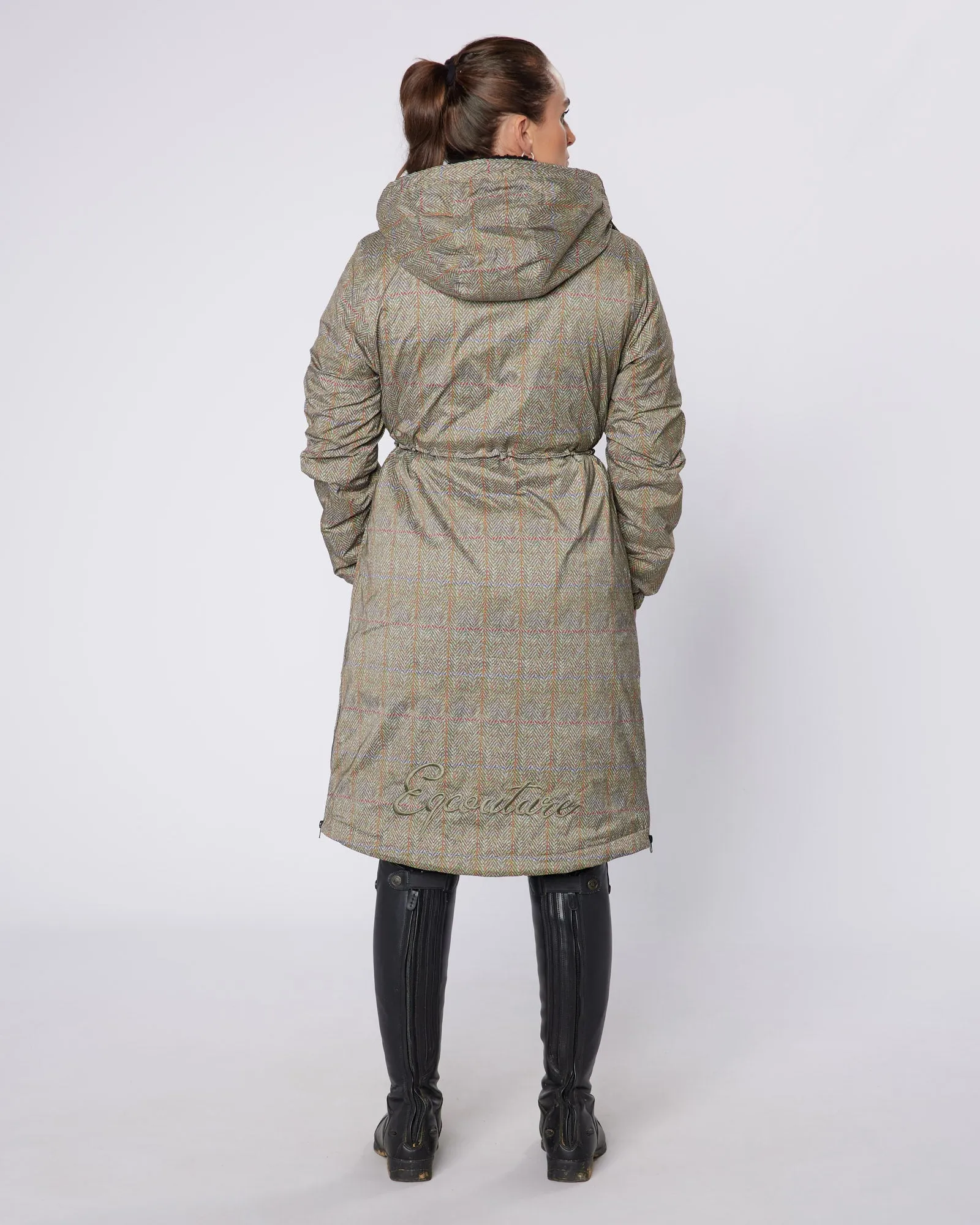 NEW DryStyle Waterproof Fleece Lined Coat - Tweed Effect