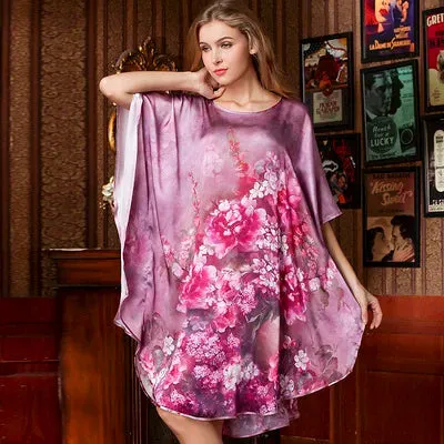 Night Dress Long  Nighty Ladies 100% Mulberry Silk Nightgowns Silk