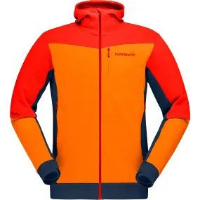 Norrøna Men's Falketind Warmwool2 Stretch Zip Hood Arednalin/Orange Popsicle | Buy Norrøna Men's Falketind Warmwool2 S