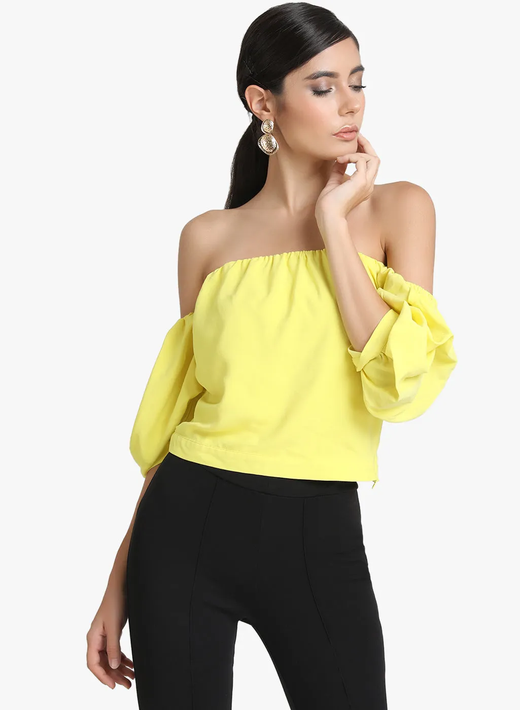 Off Shoulder Crop Top