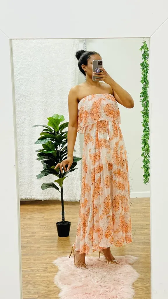 Off shoulder maxi dress