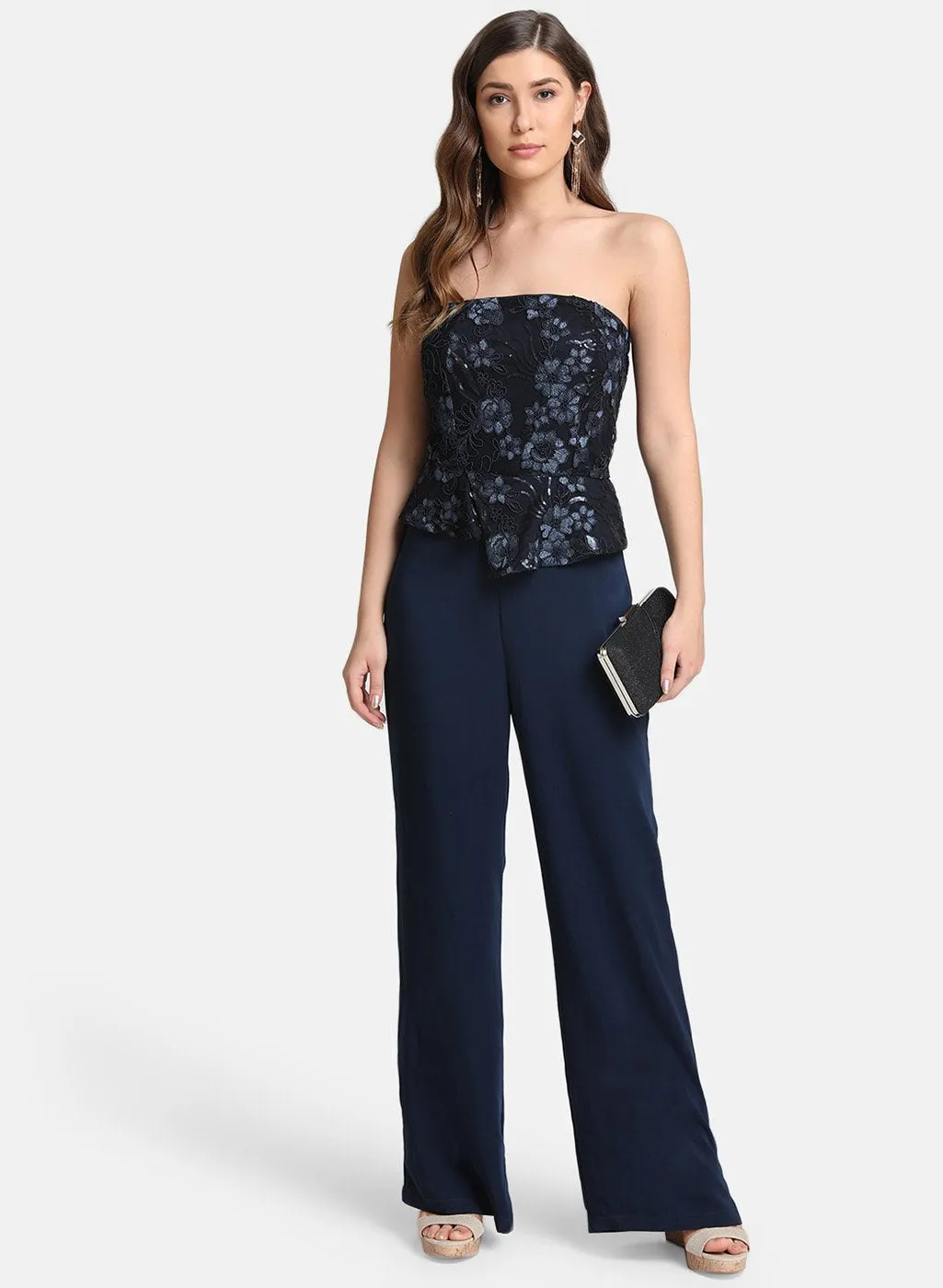 Off-Shoulder Sequinned Jumpsuit