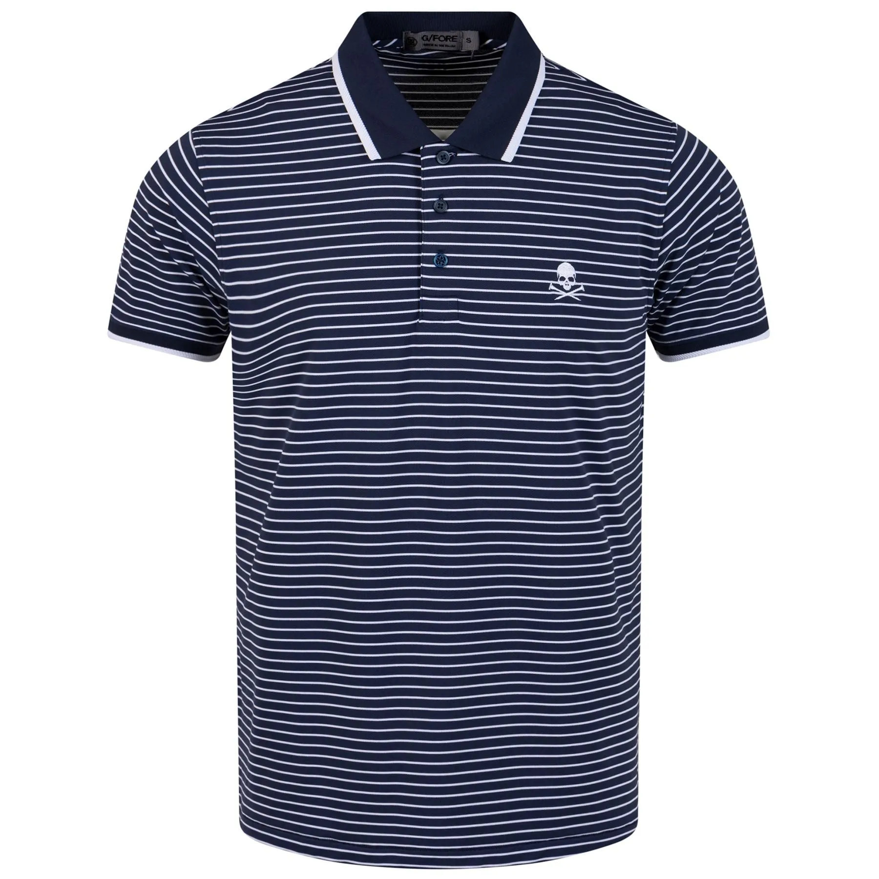 Perforated Wide Stripe Polo Twilight - SS23