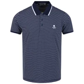 Perforated Wide Stripe Polo Twilight - SS23