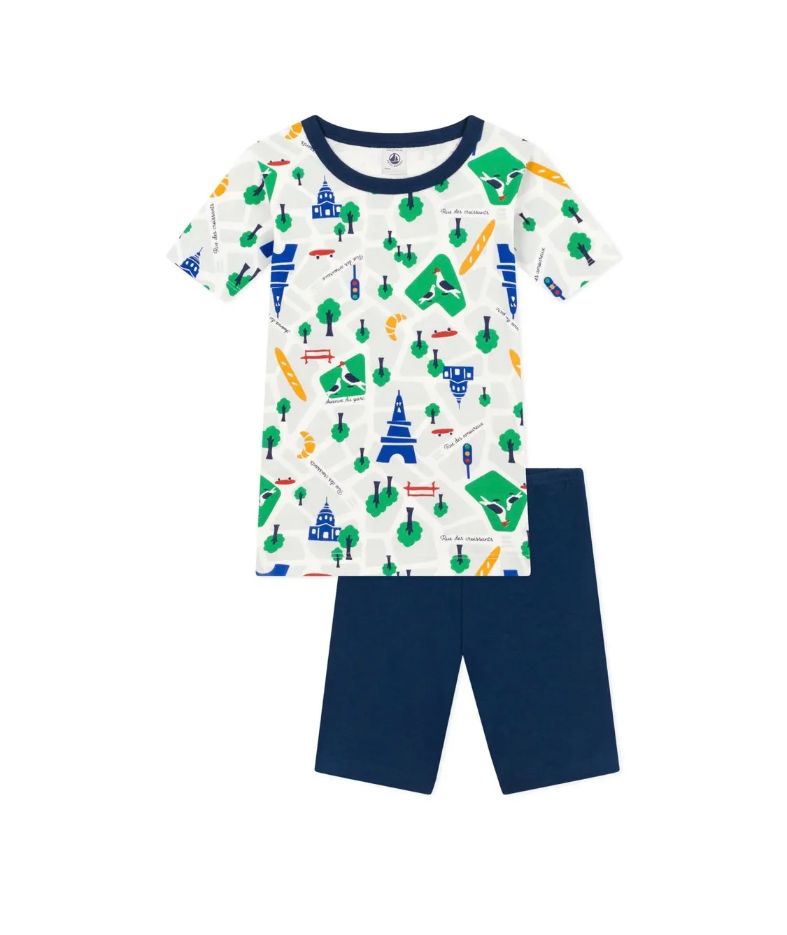 Petit Bateau Boy's SS Rue De Baguette Loungewear