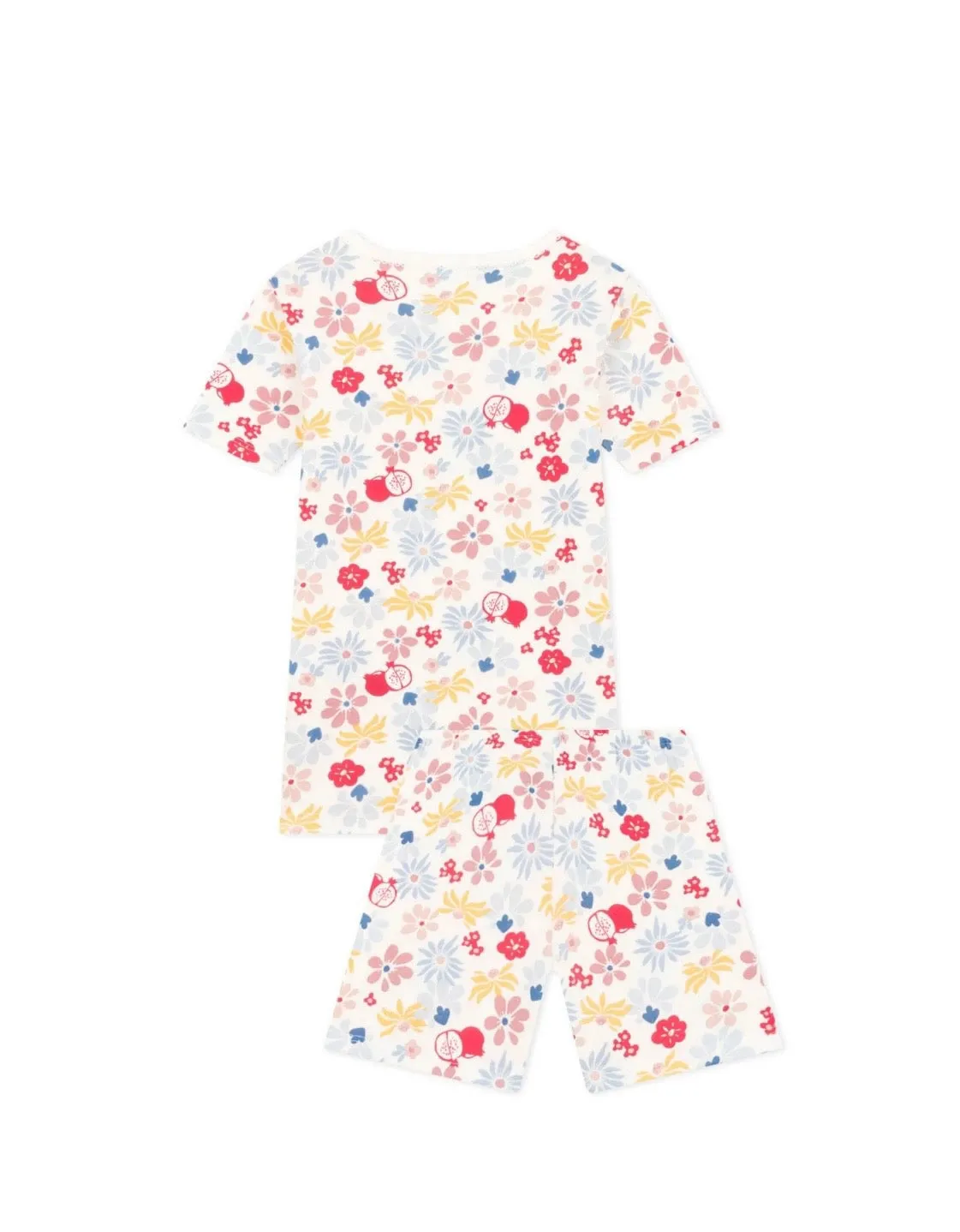 Petit Bateau Girl's SS Pomegranate Print Loungewear