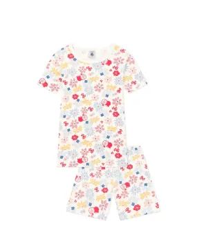 Petit Bateau Girl's SS Pomegranate Print Loungewear