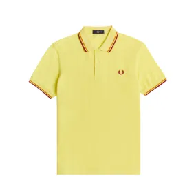 POLO IN PIQUET CON INSERTI A CONTRASTO Uomo Limelt Gold Clare