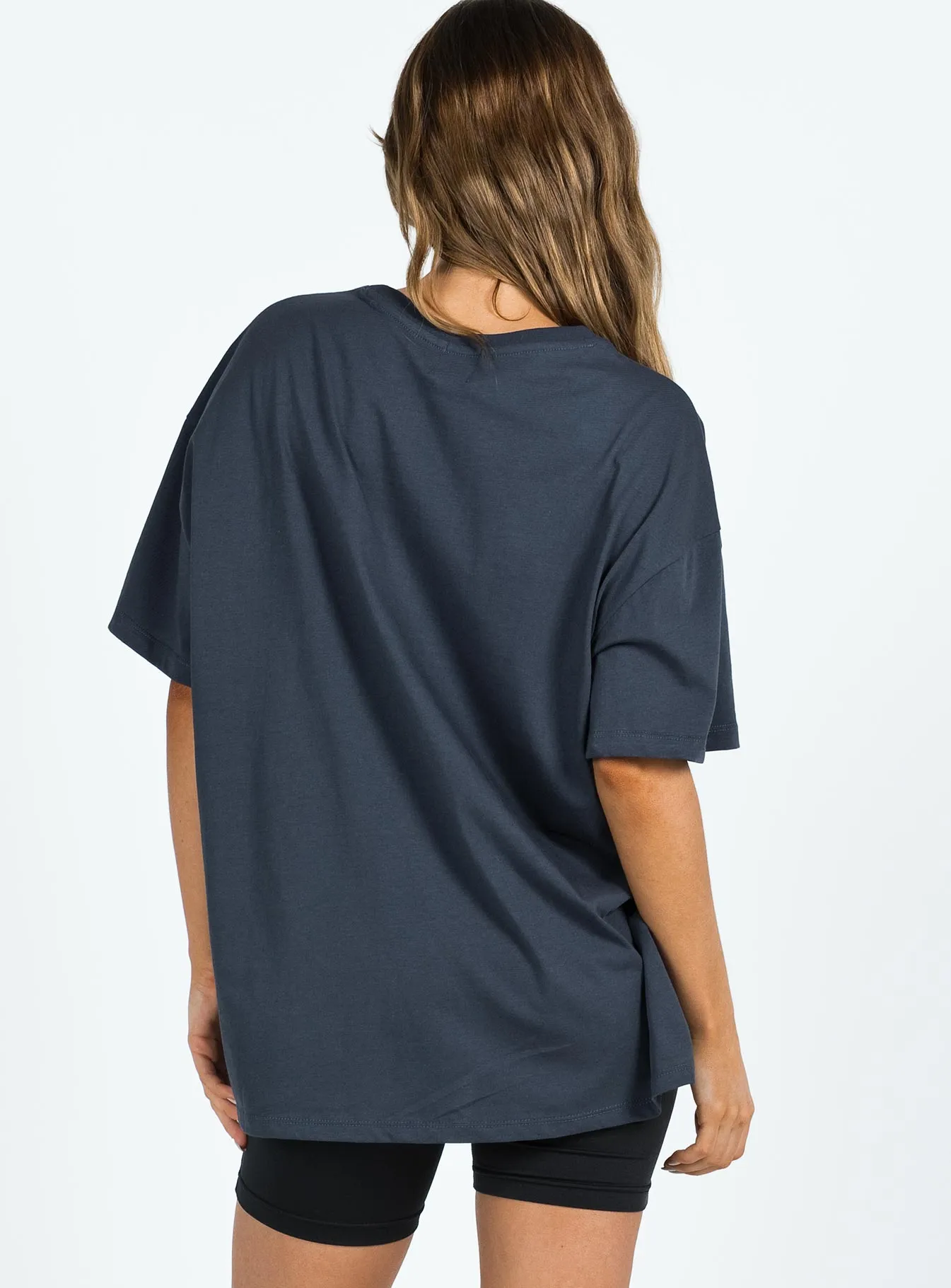 Princess Polly Oversized Tee Squiggle Text Charcoal