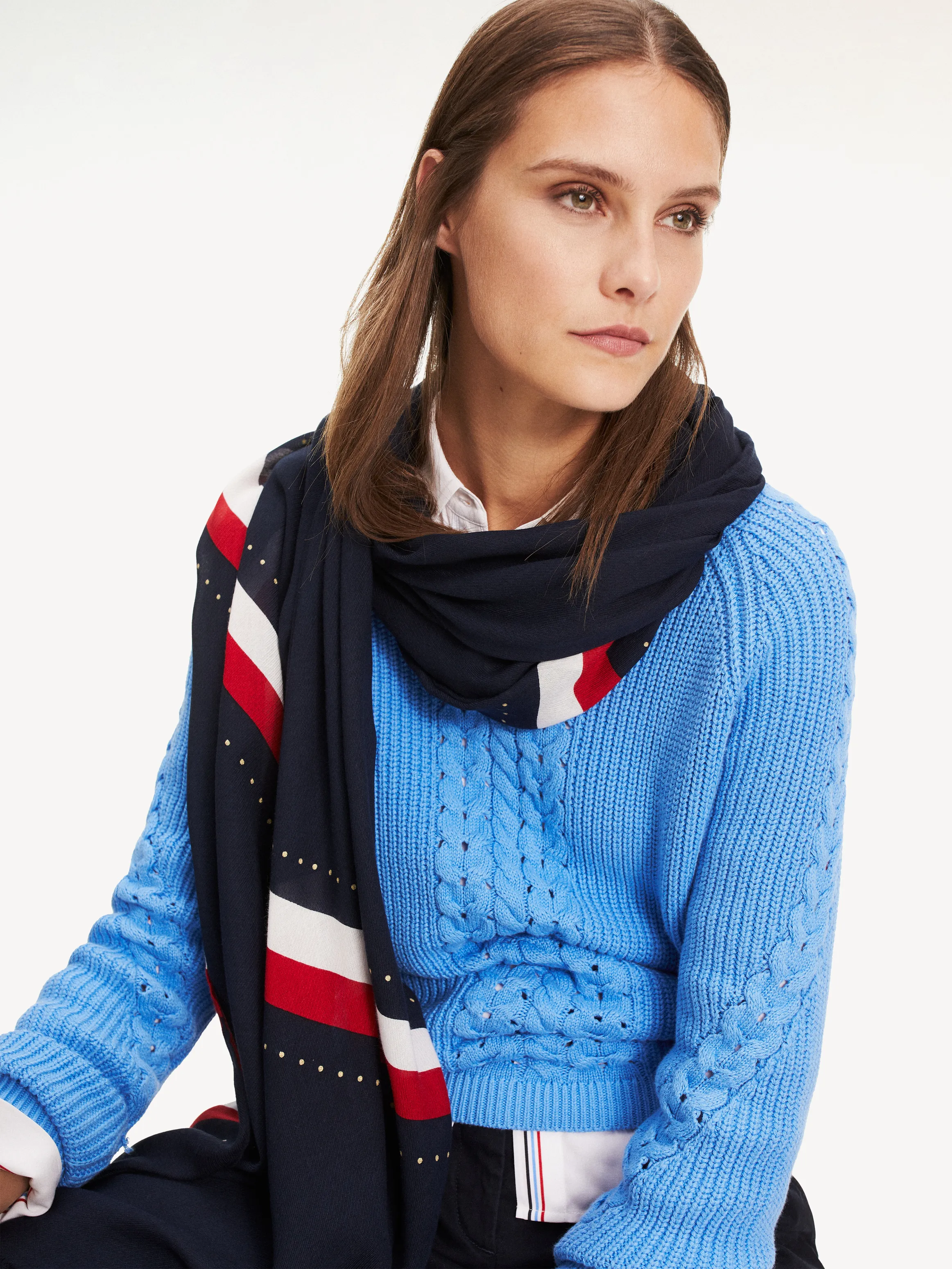 Printed Frayed Hem Scarf | Scarves | Tommy Hilfiger