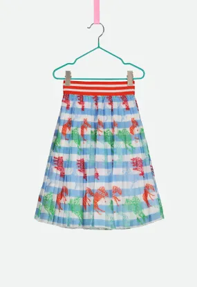 Printed Pleated Skirt