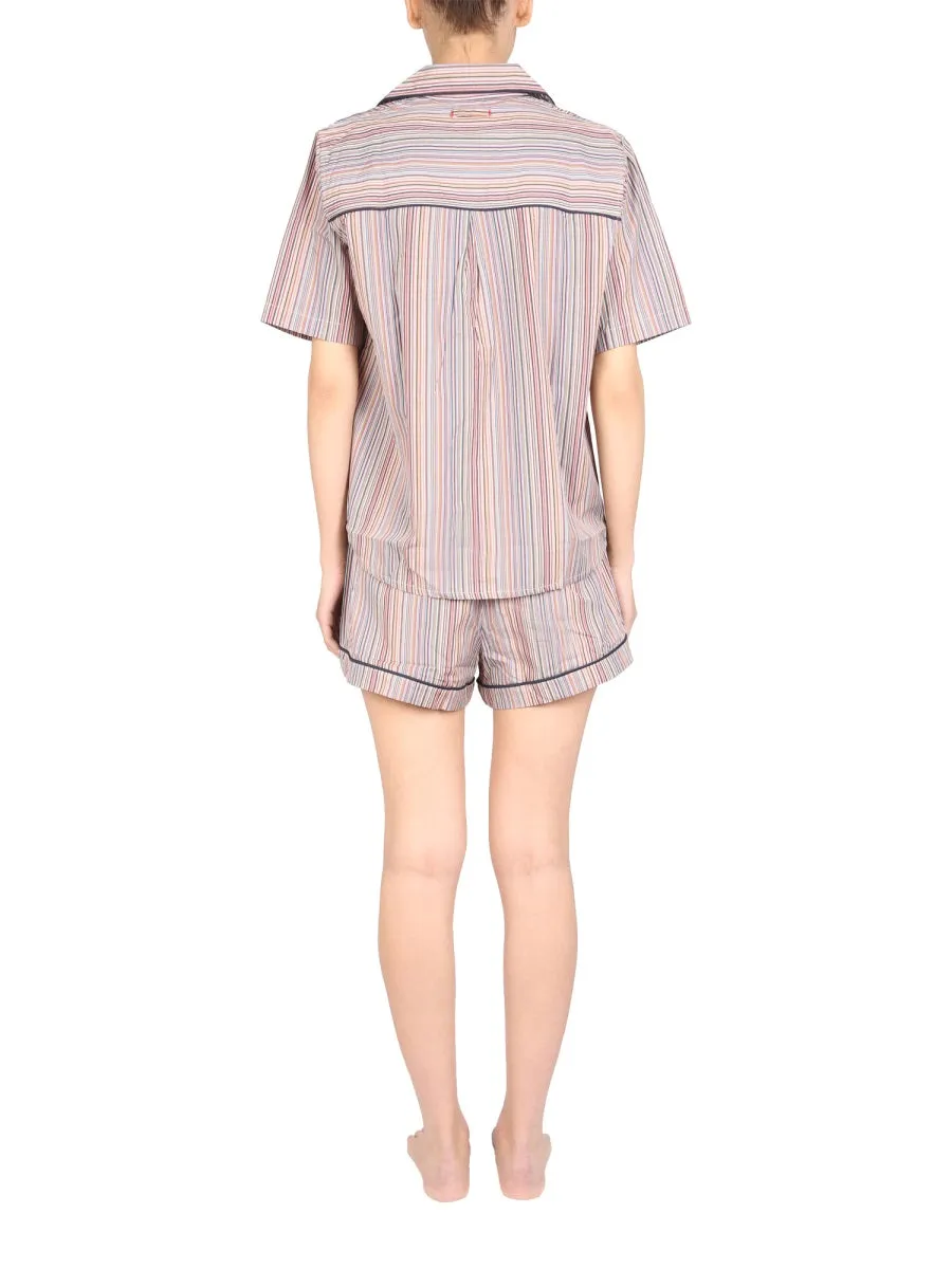 PS Paul Smith Stripe Printed Pajamas Set