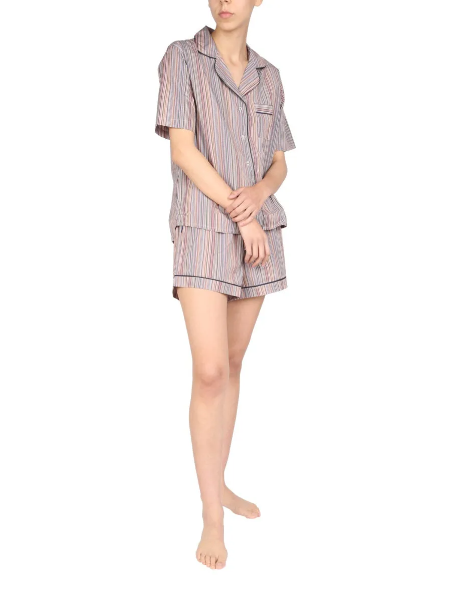 PS Paul Smith Stripe Printed Pajamas Set