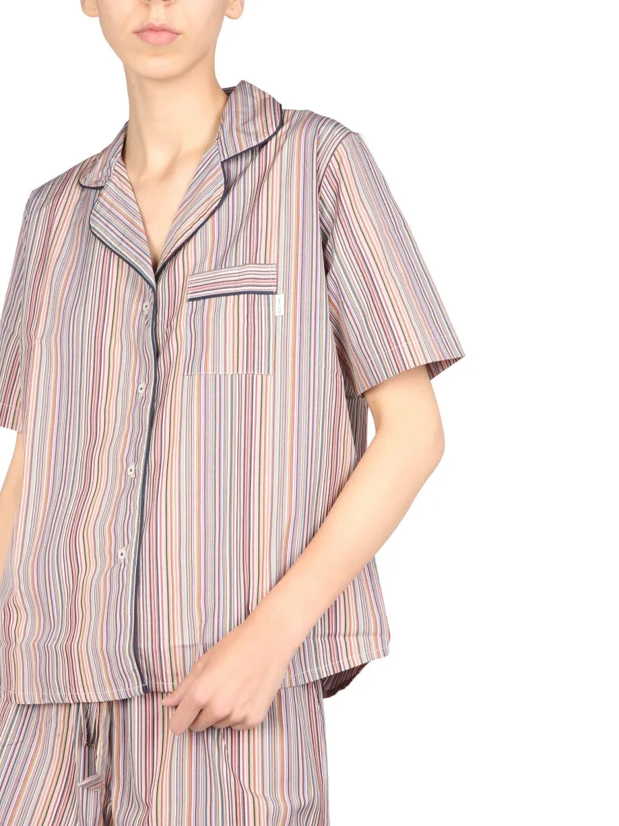 PS Paul Smith Stripe Printed Pajamas Set