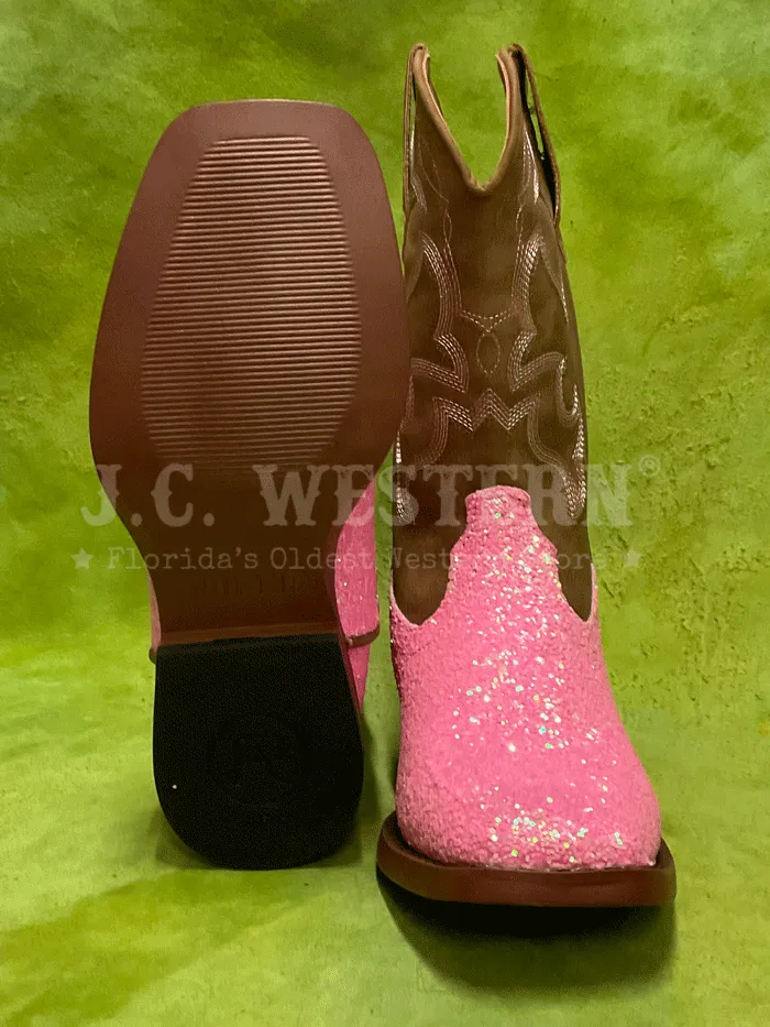 Roper 3377 Kids Glitter Sparkle Western Boots Pink