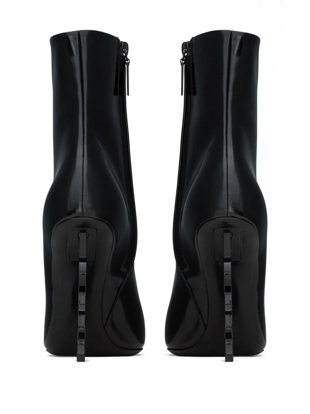 SAINT LAURENT Black Shiny Calfskin Opyum Boots