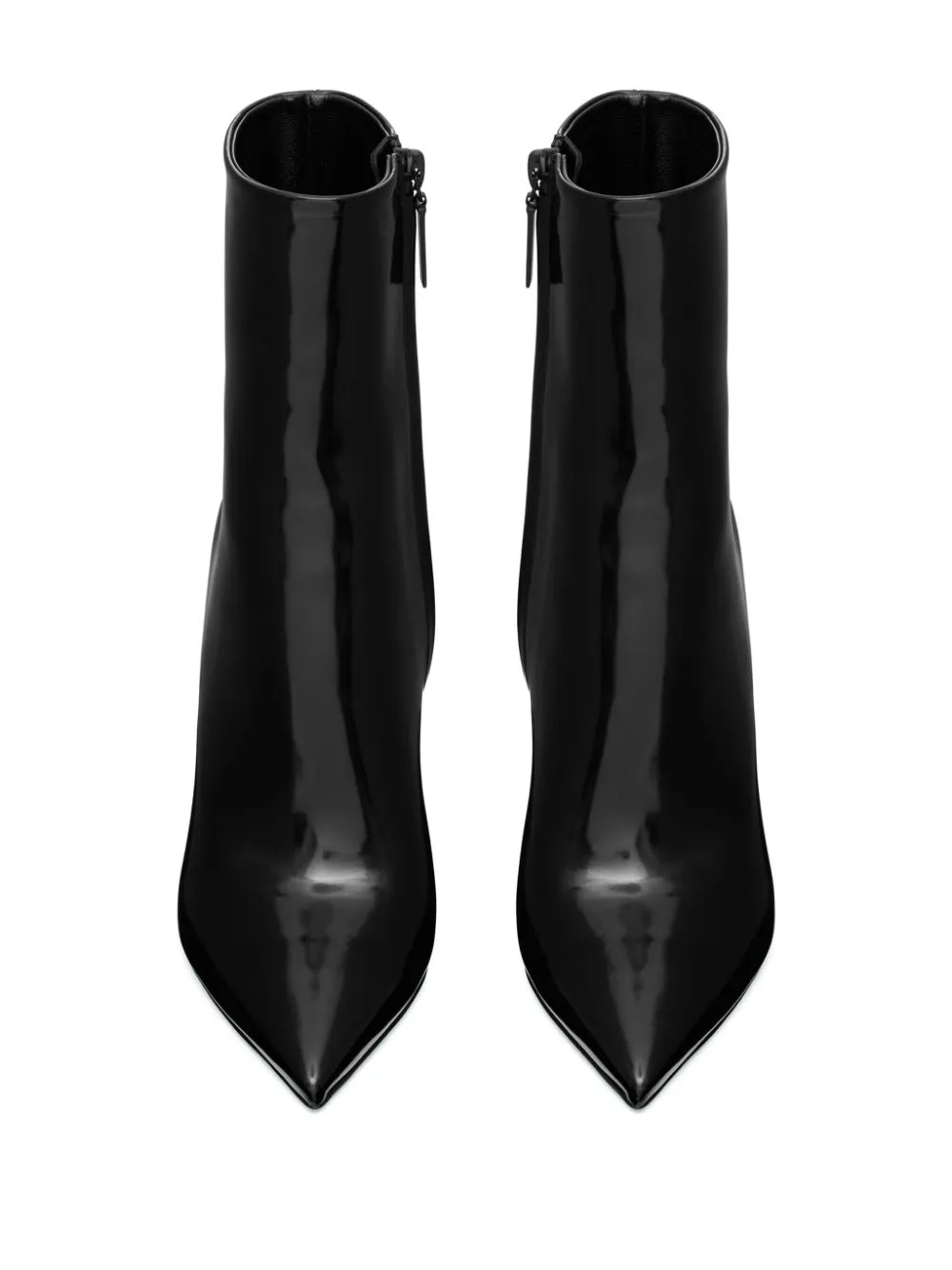 SAINT LAURENT Black Shiny Calfskin Opyum Boots