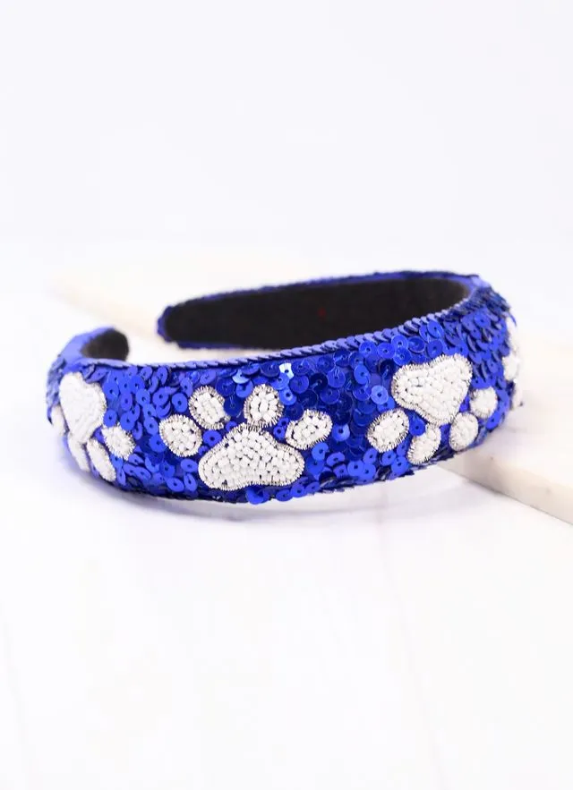 Sequin Pawty Headband BLUE