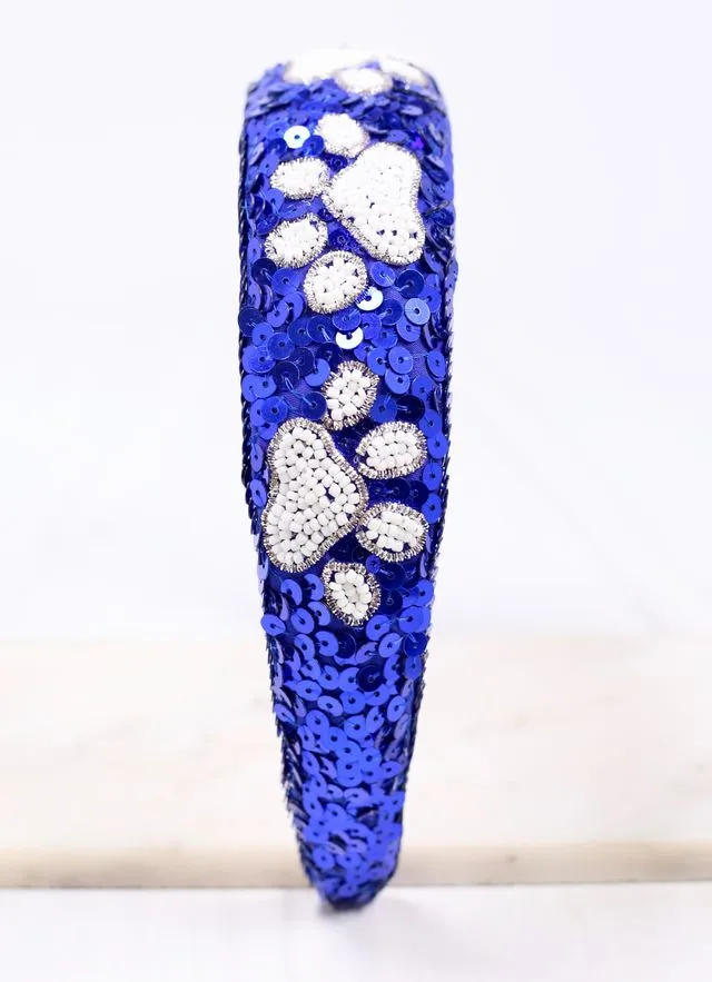 Sequin Pawty Headband BLUE