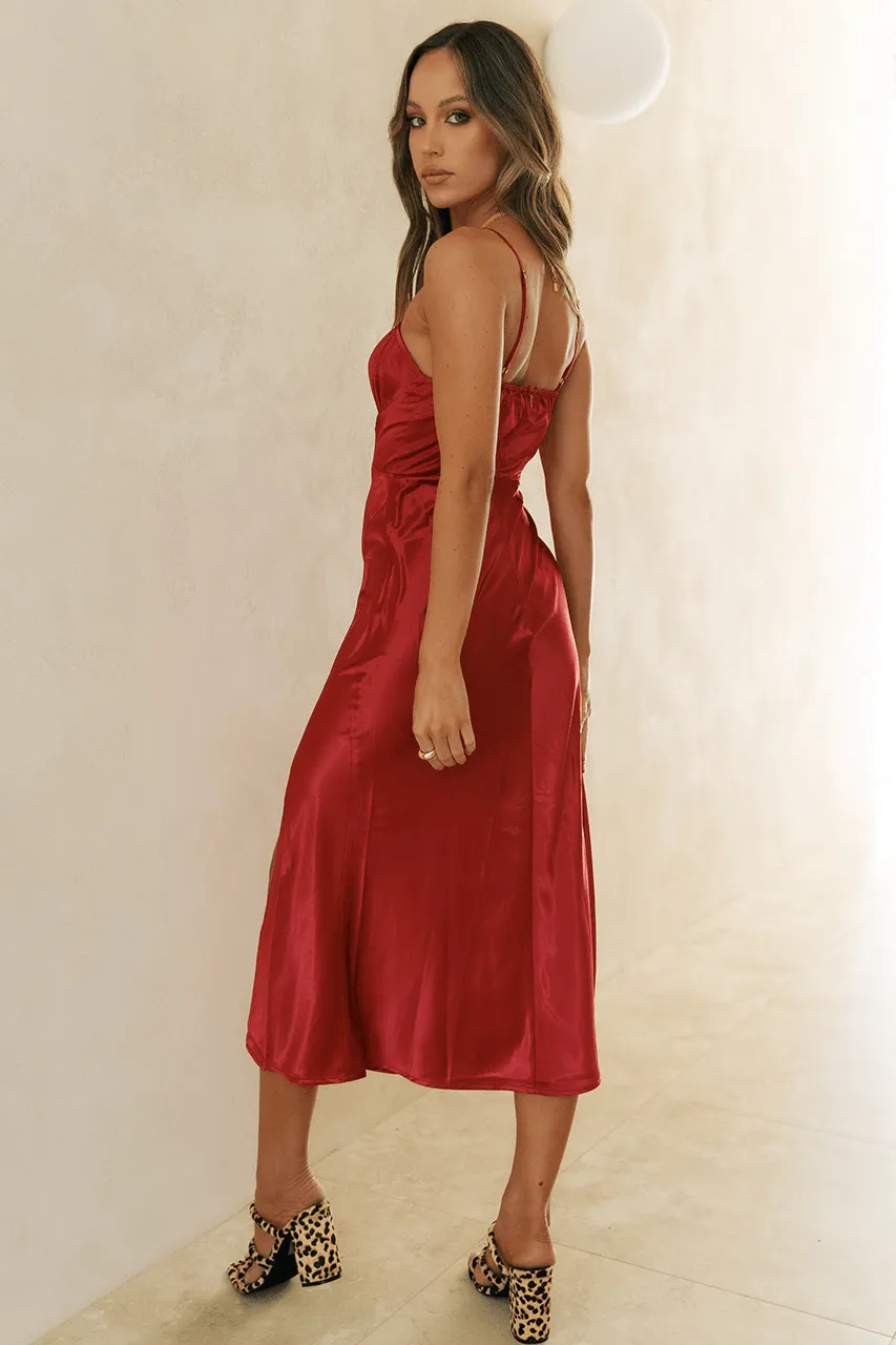 Shay Slip Dress - Red