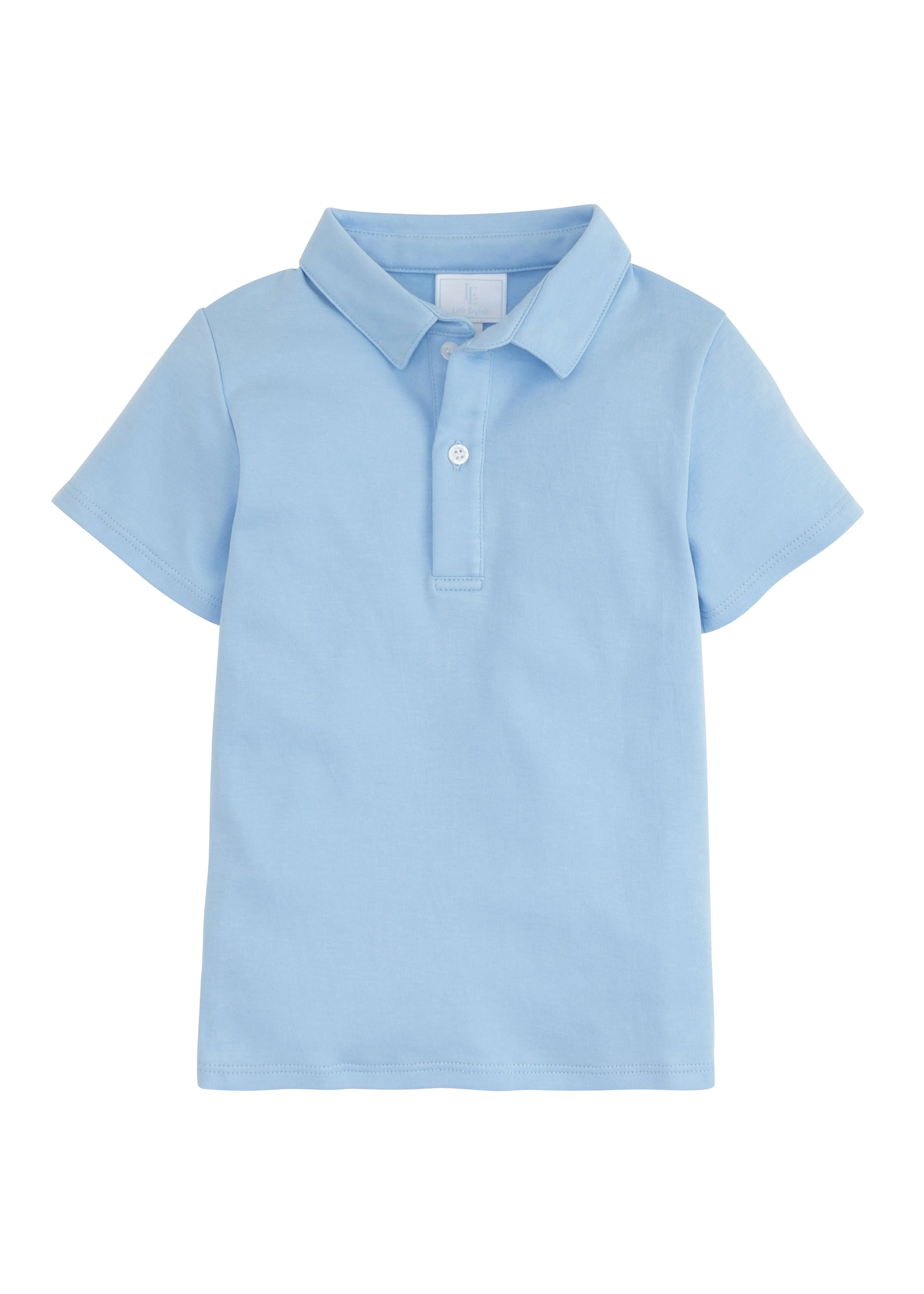 Short Sleeve Solid Polo - Light Blue