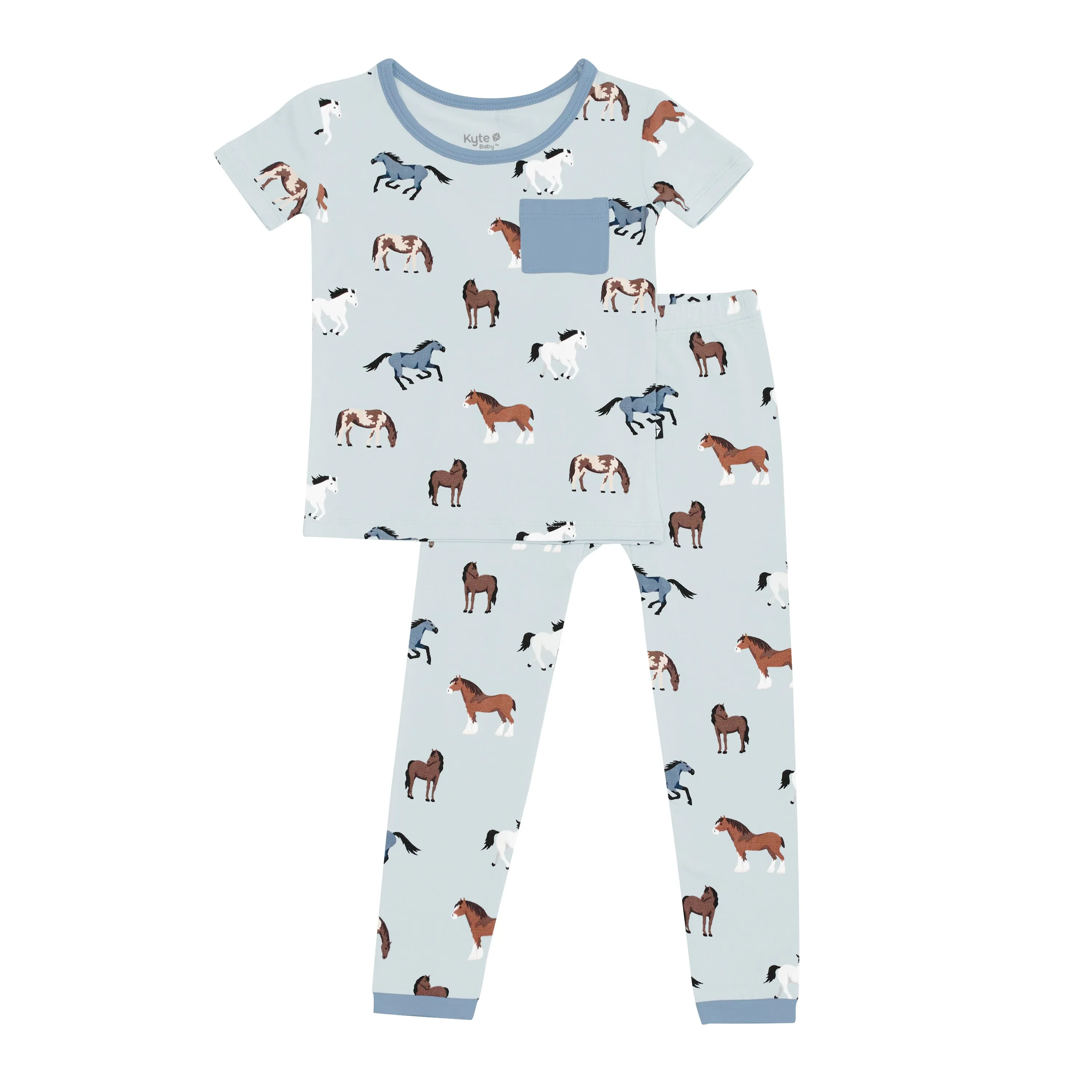 Short Sleeve with Pants Pajamas in Horse