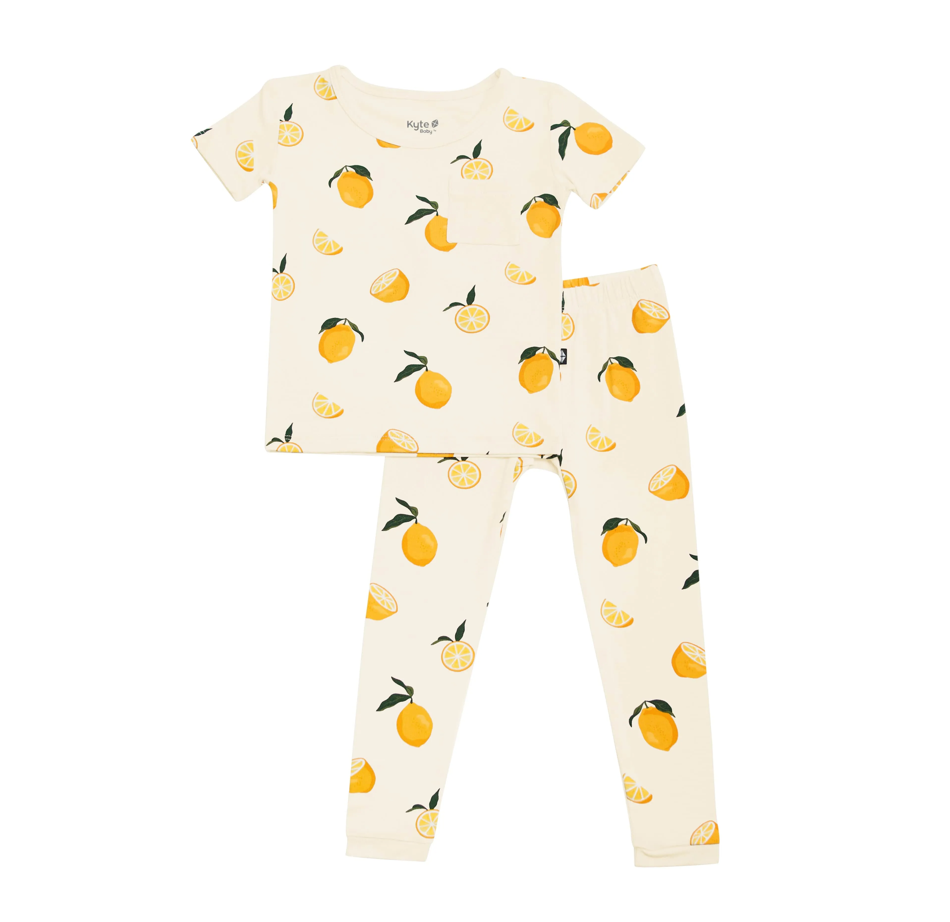 Short Sleeve with Pants Pajamas in Lemon