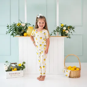 Short Sleeve with Pants Pajamas in Lemon